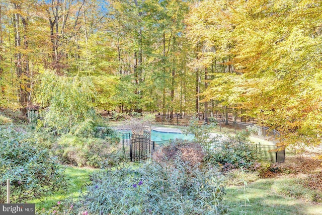 8150 Wolf Run Shoals Rd, Clifton, VA 20124 - view of yard featuring a forest view