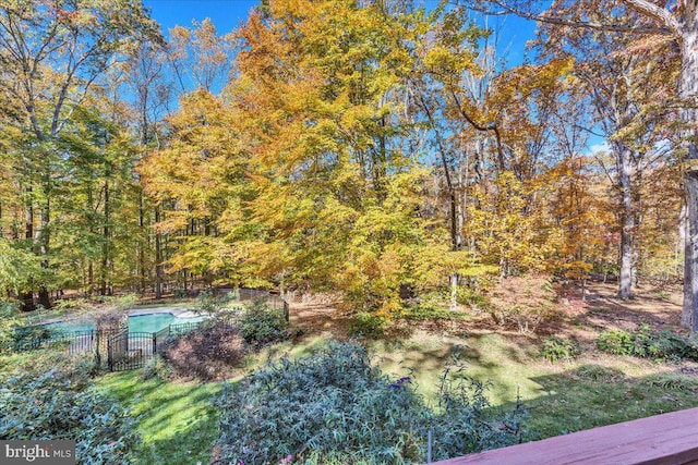 8150 Wolf Run Shoals Rd, Clifton, VA 20124 - view of yard with a forest view