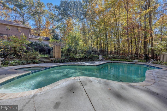 8150 Wolf Run Shoals Rd, Clifton, VA 20124 - view of pool with a patio area and a pool with connected hot tub