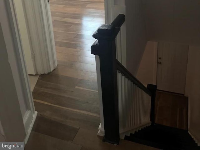 1522 Plum St, Baltimore City, MD 21226 - stairway featuring wood-type flooring