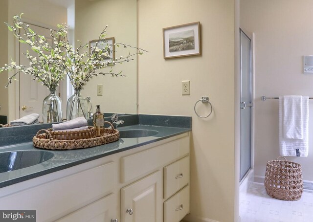 7 Brookside Cir, Myerstown, PA 17067 - bathroom featuring double vanity and baseboards