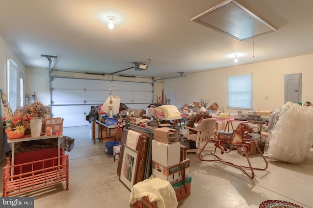 7 Brookside Cir, Myerstown, PA 17067 - garage featuring electric panel and a garage door opener