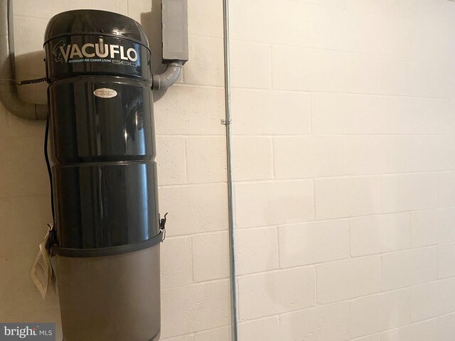 7 Brookside Cir, Myerstown, PA 17067 - detailed view of a central vacuum unit and concrete block wall