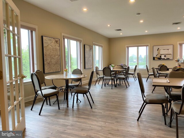 7 Brookside Cir, Myerstown, PA 17067 - dining area with baseboards, recessed lighting, and light wood-style flooring