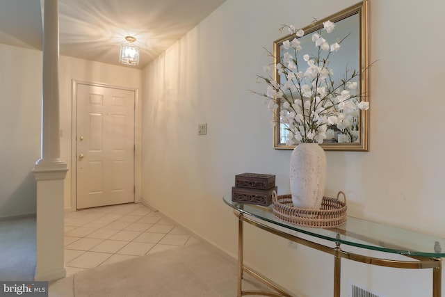 7 Brookside Cir, Myerstown, PA 17067 - foyer with light tile patterned floors and baseboards