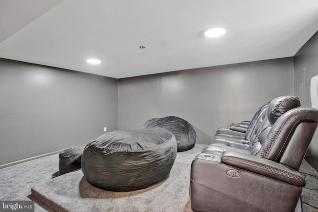 3270 Channel Ct, Huntingtown, MD 20639 - living area with carpet floors, baseboards, and recessed lighting