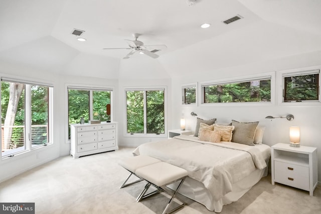 1414 N Johnson St, Arlington, VA 22201 - bedroom with lofted ceiling and light colored carpet