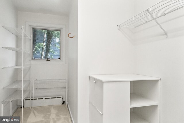 1414 N Johnson St, Arlington, VA 22201 - walk in closet with a baseboard radiator and carpet floors