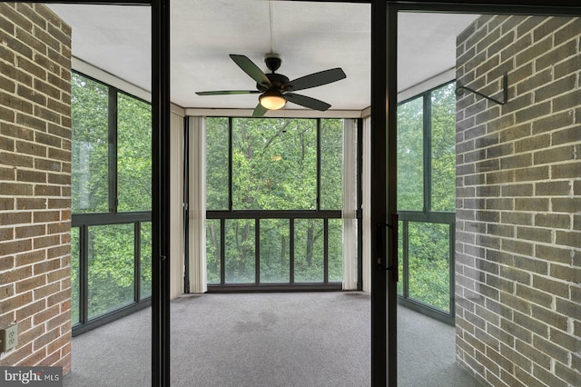 15115 Interlachen Dr Unit 3-920, Silver Spring, MD 20906 - unfurnished sunroom with a ceiling fan