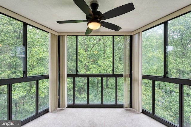 15115 Interlachen Dr Unit 3-920, Silver Spring, MD 20906 - unfurnished sunroom featuring a ceiling fan and healthy amount of natural light