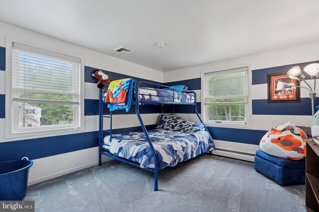 4811 Kings Rd, Doylestown, PA 18902 - carpeted bedroom with a baseboard heating unit and baseboards
