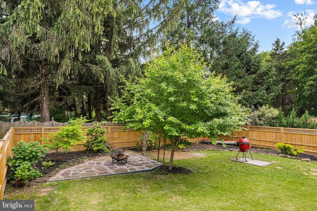 1104 W Mount Vernon Ave, Haddon Township, NJ 08033 - view of yard featuring an outdoor fire pit and a patio