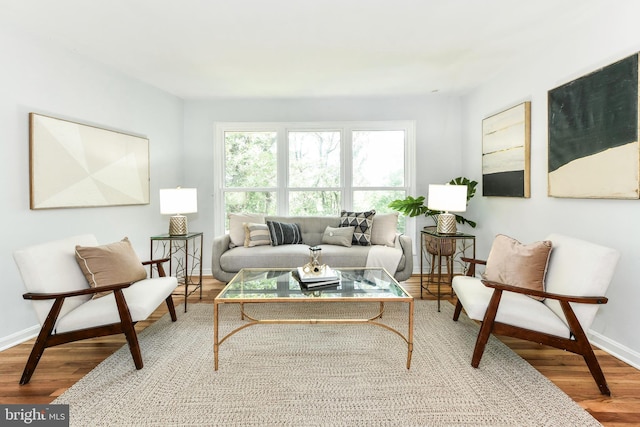 6322 Phyllis Ln, Alexandria, VA 22312 - living area with wood finished floors and baseboards