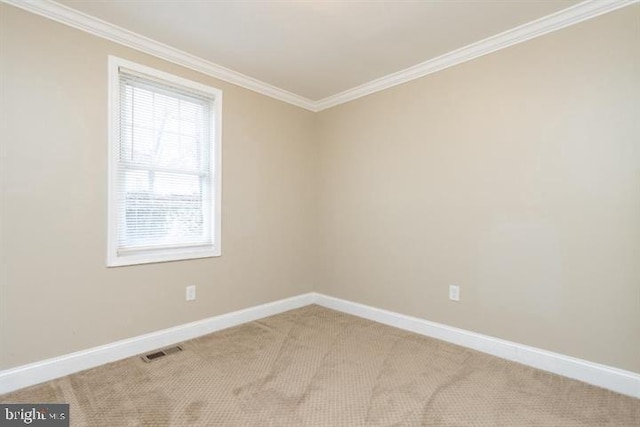 2306 Monticello Rd, Baltimore, MD 21216 - spare room with ornamental molding, baseboards, and light carpet
