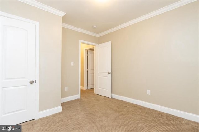 2306 Monticello Rd, Baltimore, MD 21216 - unfurnished bedroom with light colored carpet, crown molding, and baseboards