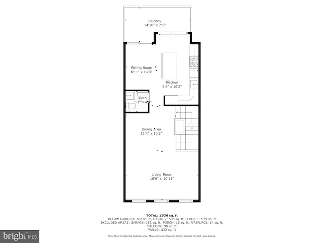 1122 S Monroe St, Arlington, VA 22204 - view of room layout