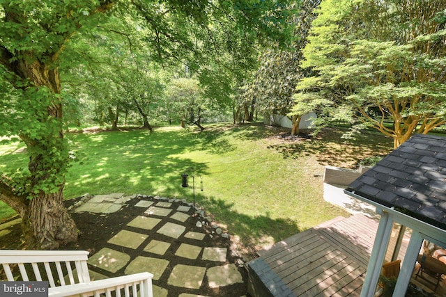 10104 Colebrook Ave, Potomac, MD 20854 - view of green lawn with a deck