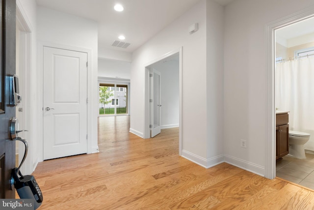 118 Milkweed Dr, Lake Frederick, VA 22630 - corridor with light wood-style floors, recessed lighting, and baseboards