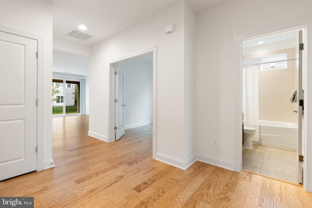 118 Milkweed Dr, Lake Frederick, VA 22630 - hall featuring light wood finished floors, baseboards, and recessed lighting