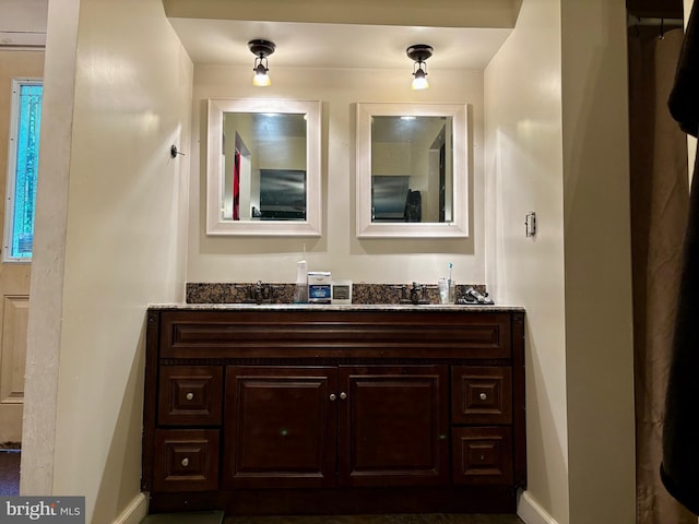 149 Smoketown Rd, Mertztown, PA 19539 - bathroom with double vanity and baseboards