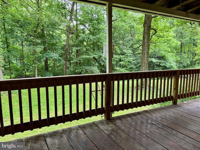 149 Smoketown Rd, Mertztown, PA 19539 - wooden deck featuring a yard and a forest view
