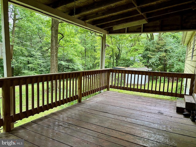 149 Smoketown Rd, Mertztown, PA 19539 - deck with a wooded view