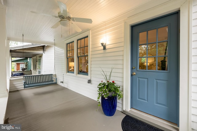 1505 Otis St NE, Washington, DC 20017 - entrance to property with a porch and a ceiling fan