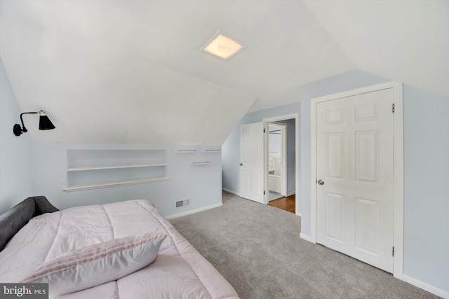 4220 E Joppa Rd, Nottingham, MD 21236 - carpeted bedroom featuring lofted ceiling and baseboards