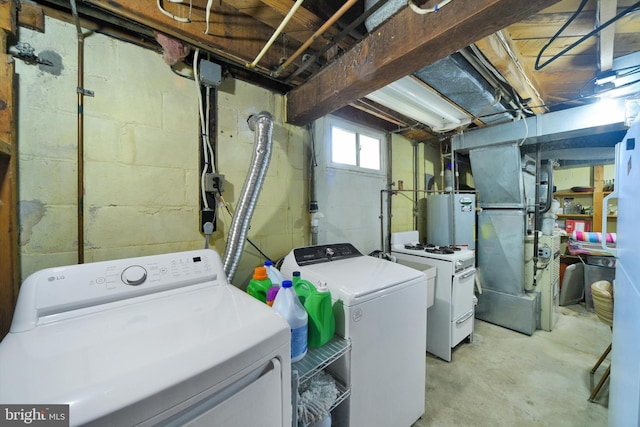 4220 E Joppa Rd, Nottingham, MD 21236 - washroom with separate washer and dryer and heating unit