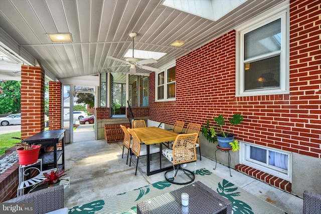 4220 E Joppa Rd, Nottingham, MD 21236 - view of patio featuring ceiling fan and outdoor dining area