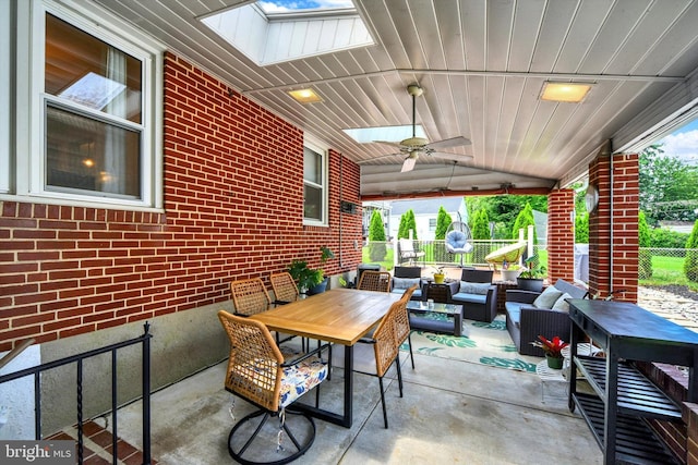 4220 E Joppa Rd, Nottingham, MD 21236 - view of patio / terrace with outdoor lounge area, a ceiling fan, and outdoor dining space