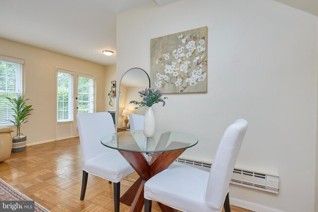 3501 Martha Custis Dr, Alexandria, VA 22302 - dining space with baseboards