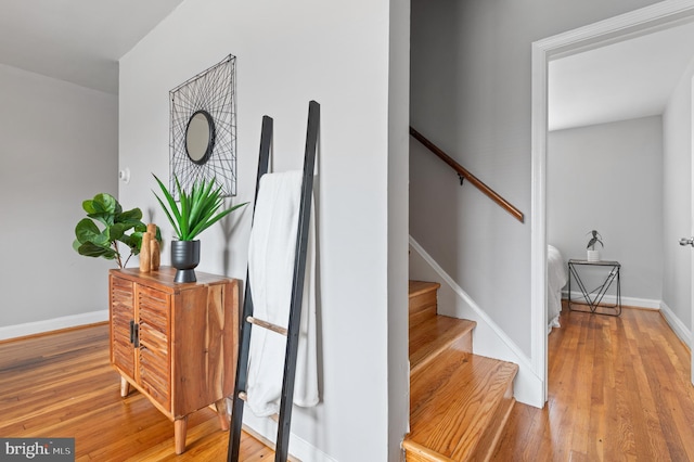 4937 Schaub Ave, Baltimore, MD 21206 - staircase featuring wood finished floors and baseboards