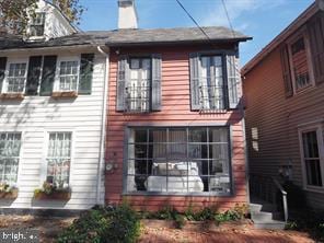 38 W Ferry St, New Hope, PA 18938 - view of front of house featuring a chimney