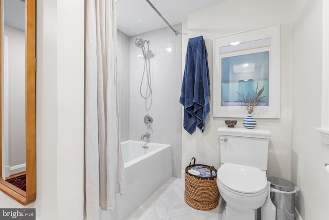 715 Morningside Dr, Towson, MD 21204 - bathroom featuring shower / tub combo with curtain and toilet