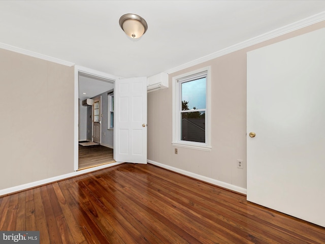 21 E D St, Brunswick, MD 21716 - unfurnished bedroom with hardwood / wood-style floors, baseboards, and crown molding