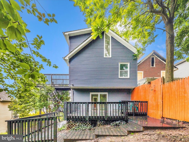 21 E D St, Brunswick, MD 21716 - back of property with a deck