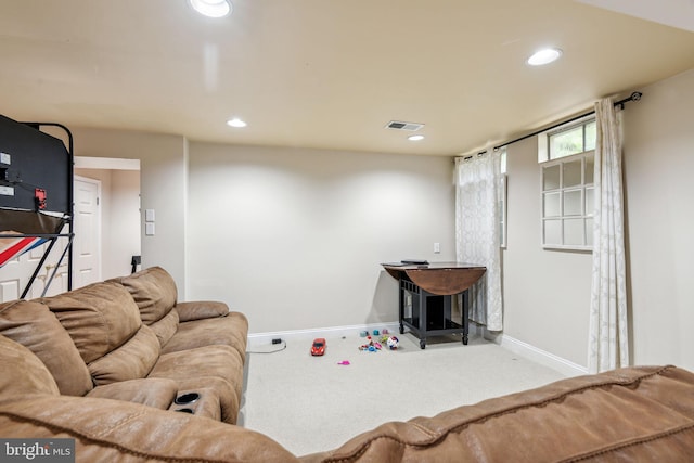 15118 Briarcliff Manor Way, Burtonsville, MD 20866 - carpeted living area with recessed lighting