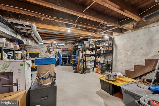 1810 Francis St, Philadelphia, PA 19130 - unfinished basement with stairway