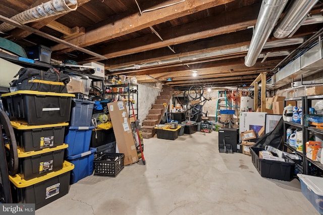 1810 Francis St, Philadelphia, PA 19130 - unfinished below grade area with stairs