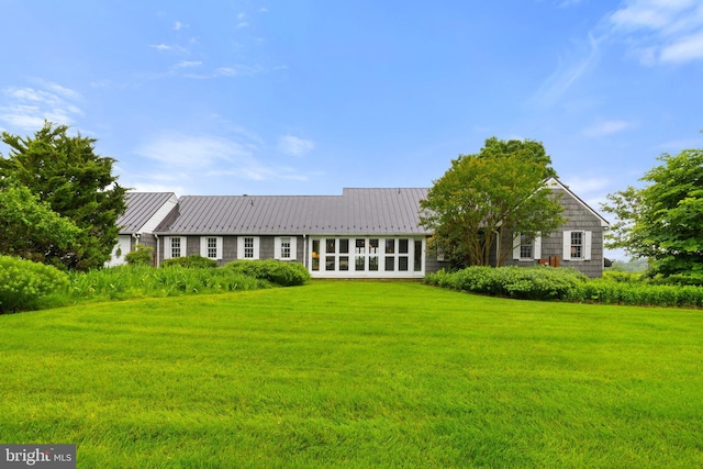 22693 St Louis Rd, Middleburg, VA 20117 - back of property featuring a yard and metal roof
