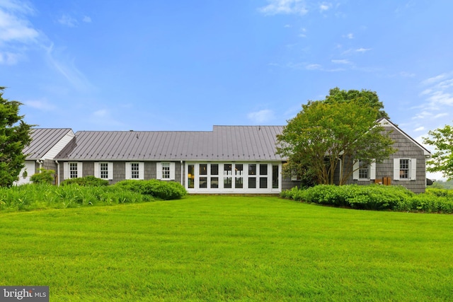 22693 St Louis Rd, Middleburg, VA 20117 - rear view of house with a yard and metal roof