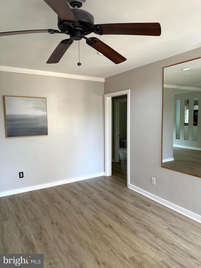 5104 Columbia Pike Unit 6, Arlington, VA 22204 - spare room with wood finished floors and a ceiling fan