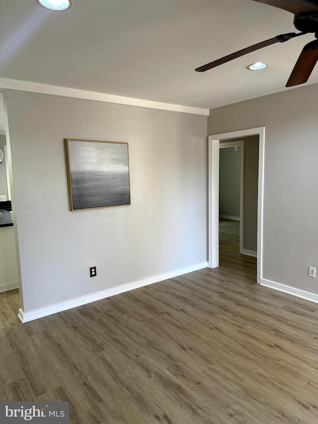 5104 Columbia Pike Unit 6, Arlington, VA 22204 - empty room with a ceiling fan and wood finished floors