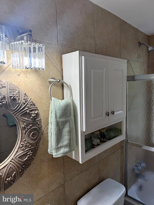 5104 Columbia Pike Unit 6, Arlington, VA 22204 - bathroom with bath / shower combo with glass door and toilet