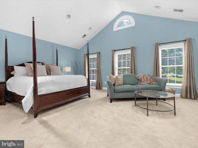 116 Colony Xing, Edgewater, MD 21037 - carpeted bedroom featuring high vaulted ceiling