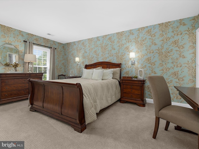 116 Colony Xing, Edgewater, MD 21037 - bedroom with light colored carpet and wallpapered walls
