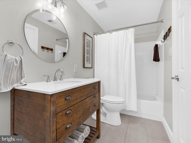 116 Colony Xing, Edgewater, MD 21037 - full bathroom featuring vanity, toilet, and shower / bath combo with shower curtain