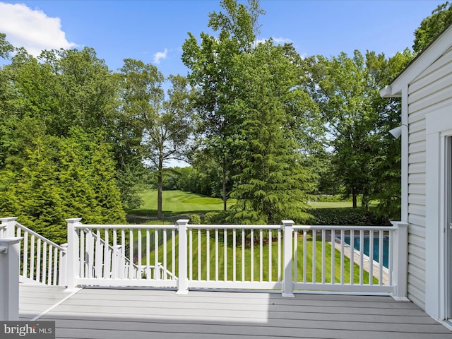 116 Colony Xing, Edgewater, MD 21037 - deck featuring a lawn and view of scattered trees