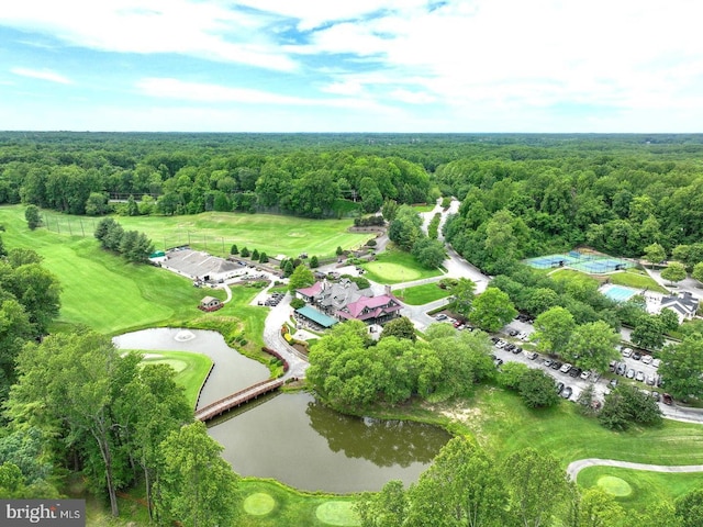 116 Colony Xing, Edgewater, MD 21037 - aerial view of a forest, a nearby body of water, and a golf club
